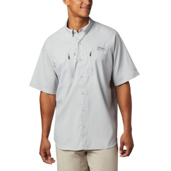 Columbia Overhemd Heren, PFG Terminal Tackle Short Sleeve Woven Grijs, 51WDBLJPN